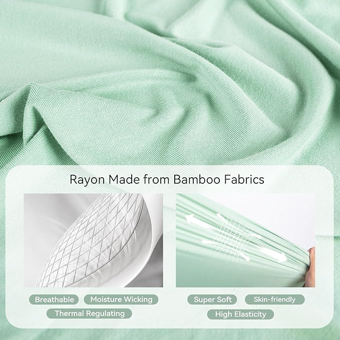 Rayon Made From Bamboo Sleep Sack 6-12 Months 0.5 Tog Ultra Soft Summer Toddler Sleep Sack with Feet 2-Way Zipper Lightweight Baby Sleeping Bag with Legs Thin Baby Wearable Blanket-Green