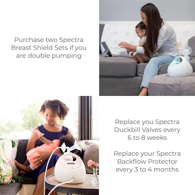 Spectra - Wide Breast Shield Set for Breast Milk Pumps - Large 28mm