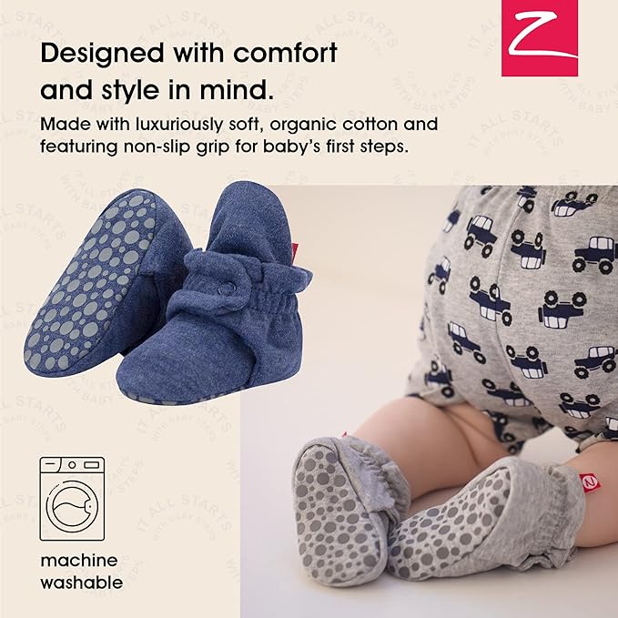 Zutano Organic Baby Booties Newborn Infant, Lost Baby Socks Solution, Unisex, Girl, Boy, 0-3, 3-6, 6-12, 12-18, 18-24 Months