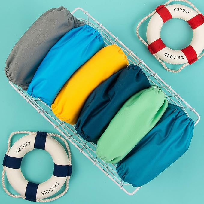 ALVA 6 Pack Cloth Diaper with 12 Inserts One Size Adjustable Washable Reusable Diaper Cover for Baby Girls and Boys
