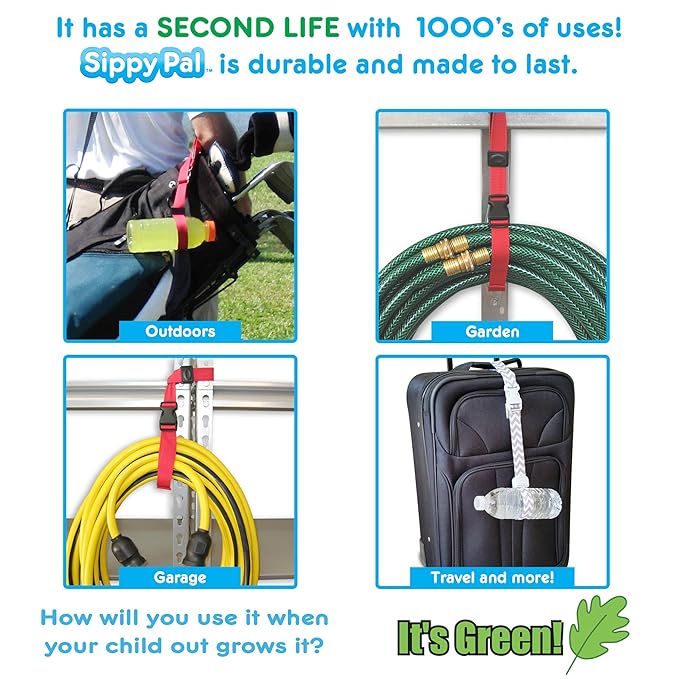 PBnJ Baby SippyPal Sippy Cup Holder Strap Leash Tether (Beach 2-Pack)