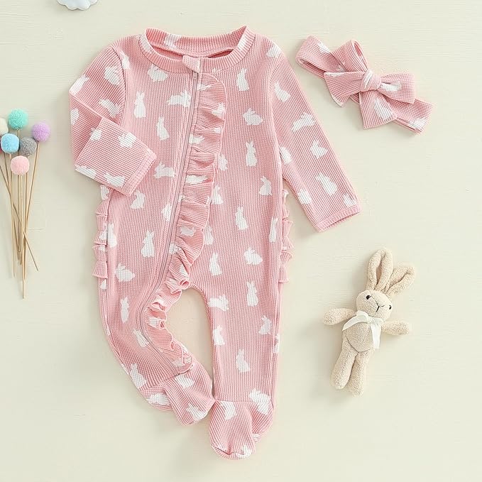 CIYCUIT Baby Girls Cactus Footies Newborn Zip Up Onesie Romper