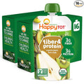 Happy Tot Organics Stage 4 Baby Food Pouches, Gluten Free, Vegan Snack, Fiber & Protein Fruit & Veggie Puree, Pears, Kiwi & Kale, 4 Ounce (Pack of 16)