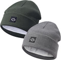 MaxNova 2 Pack Baby Beanie Fleece Lined Knit Toddler Hat for Girls Boys 0-8 Years
