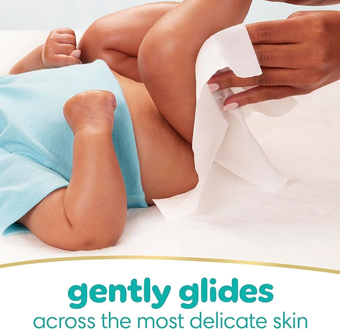 Pampers Baby Wipes, Sensitive, Water Based Wipe, Clinically Proven, Hypoallergenic, and Unscented for Babies, 1008 Wipes Total (12 Flip-Top Packs) [Packaging May Vary]