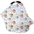 Breathable Car Seat Cover for Babies – Multi-Purpose Soft Rayon Nursing Cover for Breastfeeding, High Stretchy Infant Carseat Canopy, Stroller Cover (Smooth Rayon, Cute Elephant)