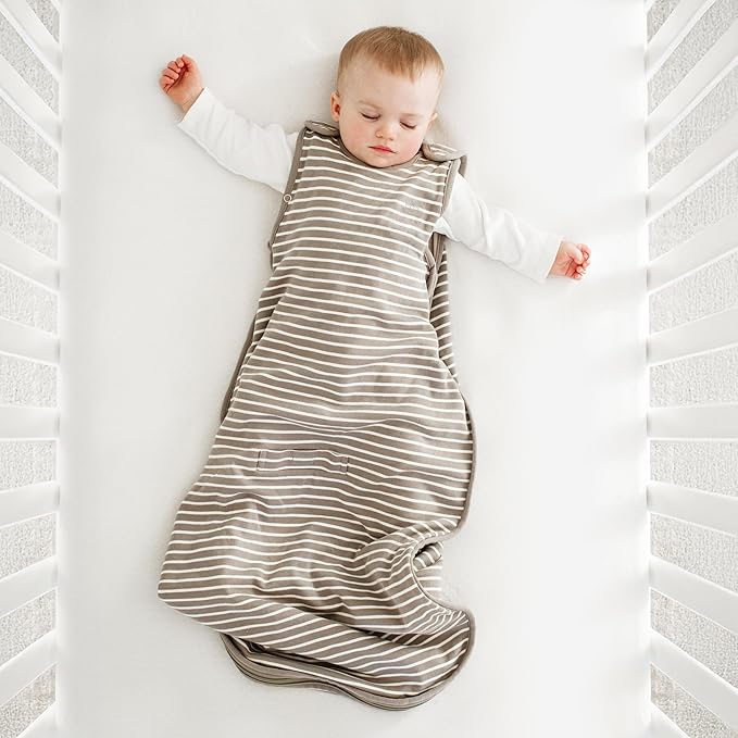 Woolino Toddler Sleeping Bag, 4 Season, Merino Wool and Organic Cotton, Baby Sleep Bag or Sack, 2-4 Years, Earth