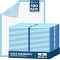 Simpli-Magic Disposable Bed Underpads 23'' x 36'' (100-Count) – Incontinence Chux Pads, Pee Pads – Thick, Super Absorbent Protection for Kids, Adults, Elderly – Liquid, Accidents