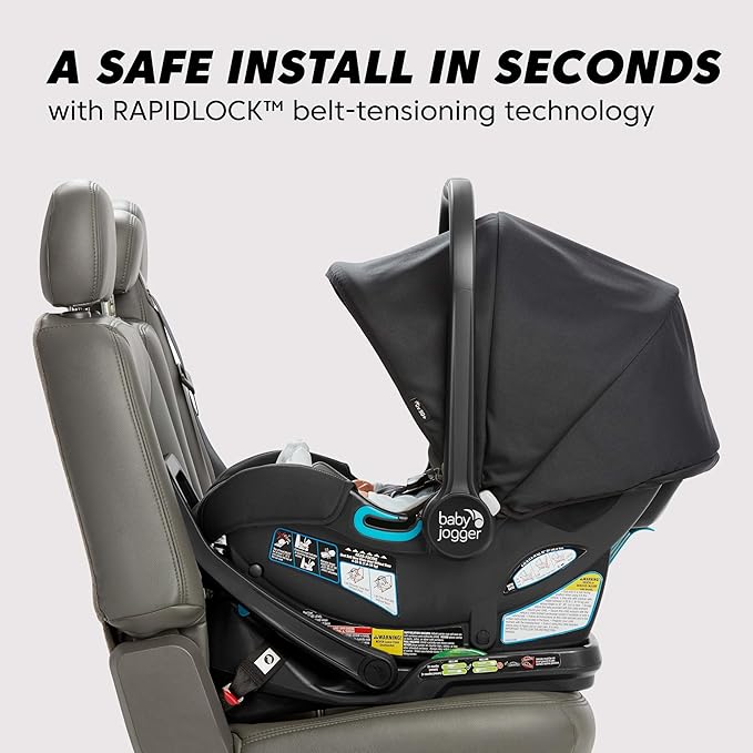 Baby Jogger City GO 2 Infant Car Seat, Lunar Black – Lightweight Rear-Facing Infant Car Seat, Travel System Compatible, Taxi-Safe