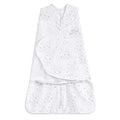 HALO 100% Cotton Sleepsack Swaddle, 3-Way Adjustable Wearable Blanket, TOG 1.5, Midnight Moons Grey, Preemie, Birth-5lbs