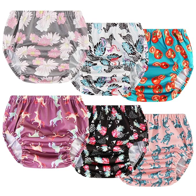 Joyoroy Diaper Covers for Girls Rubber Pants for Toddlers Plastic Diaper Covers 5T Toddler Plastic Training Pants Plastic Underwear Covers for Potty Training Rubber Training Pants for Toddlers
