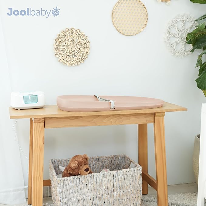 Jool Baby Waterproof Baby Changing Pad - Easy to Clean, Lightweight & Portable - Large Foam Cushion for Comfort (Peach)