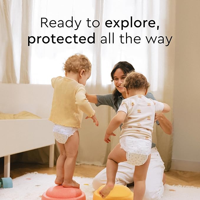 LILLYDOO Diaper Pants Toddlers - Size 8 (37+ lbs), Half-Monthly Supply (45 Count), Skin-Friendly, Ultrasoft, Chlorine-Free & Absorbent Diaper Pants