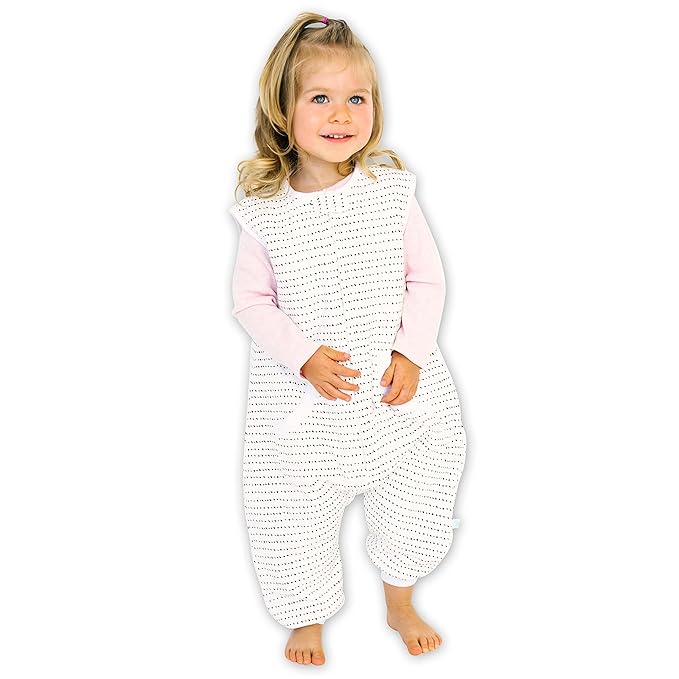 Tealbee Dreamsuit Toddler Sleep Sack with Feet – Walker Sleep Bag with Legs, Rayon made from Bamboo, Winter 1.5 TOG, 2-Way Zipper, 2T-3T - Brushed Black