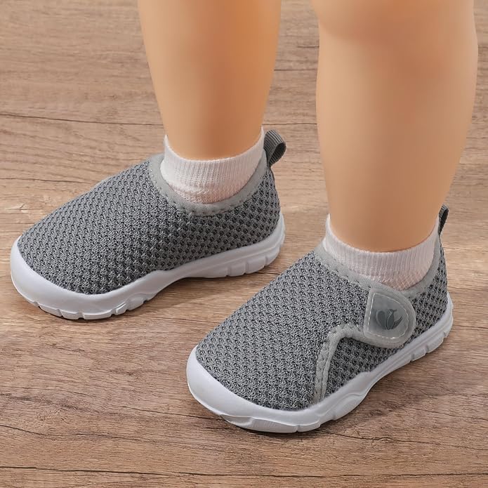 FEETCITY Baby Shoes Boys Girls First Walking Shoes Infant Sneakers Lightweight Slip On Shoe