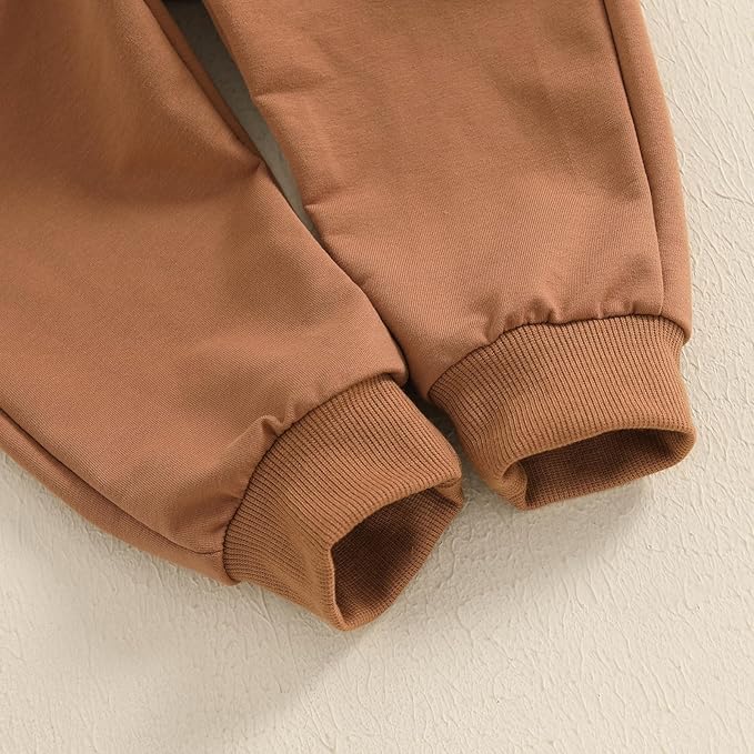 Toddler Baby Boy Fall Outfits Long Sleeve Crew Neck Pullover Sweatshirt + Jogger Pants Set Infant Winter Clothes