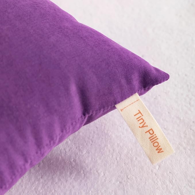 NTBAY Tiny Pillows, Down Alternative 7"x11" Microfiber Mini Pillows for Travel, Pets, Soft Machine Washable Small Pillows for Neck, Wrist, Lumbar and Knee, Purple
