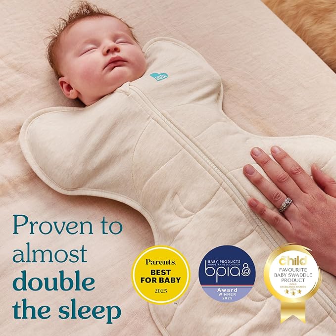 Love to Dream Swaddle UP, Baby Sleep Sack, Self-Soothing Swaddles for Newborns, Snug Fit Helps Calm Startle Reflex, New Born Essentials for Baby, 1.0 TOG, 5-8.5 lbs, Powder Pink Twinkle
