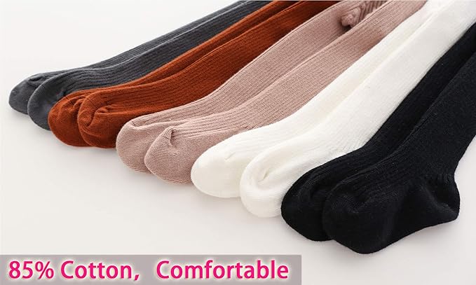 CECORC Baby Girls Tights Toddler Cable Knit Leggings Thick Cotton Infant Stockings Pantyhose 1-10T