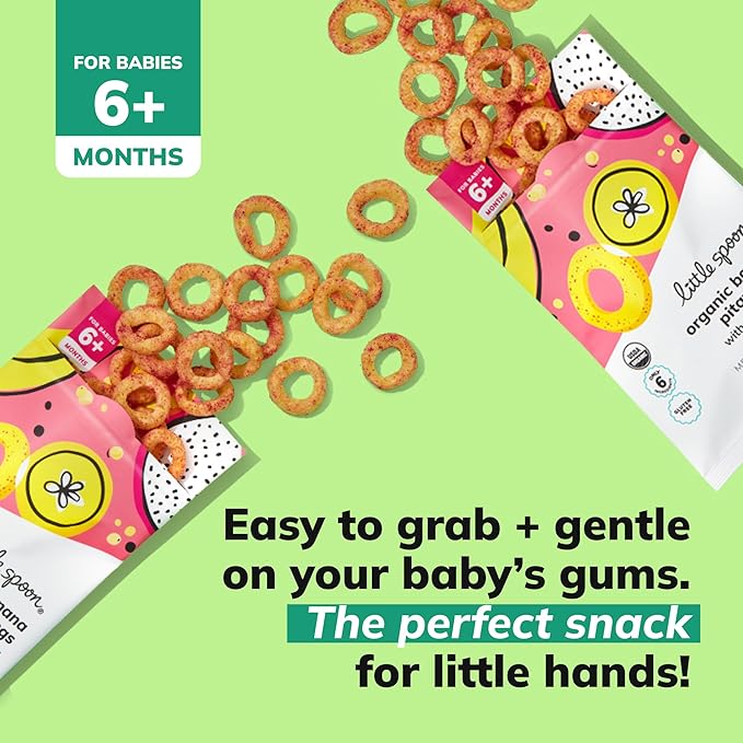 Little Spoon Organic Baby Puffs Variety Pack – Kale Apple & Banana Pitaya Duo – Meltable Toddler Puffs (2-Pack)