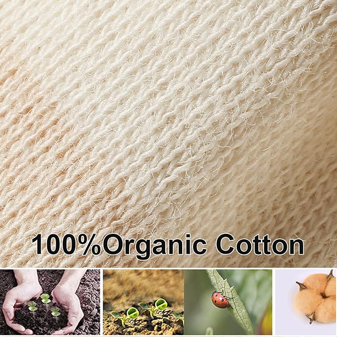 MOMSMENU Newborn Mittens No Scratch 100% Cotton Mitts Boy Girl baby mittens 0-6 months 6 Pack