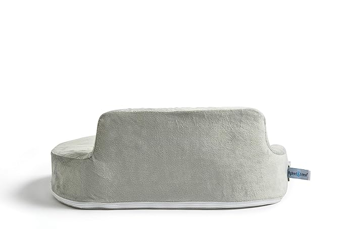 My Brest Friend Super Deluxe Nursing Pillow - Enhanced Comfort & Ergonomic Breastfeeding Pillow for Ultimate Support For Mom & Baby - Adjustable and with Handy Side Pocket, Platinum