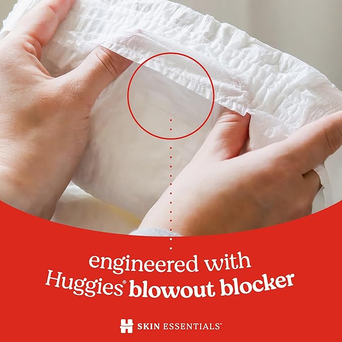 Huggies Size 3 Diapers, Skin Essentials Baby Diapers, Size 3 (16-28 lbs), 66 Count