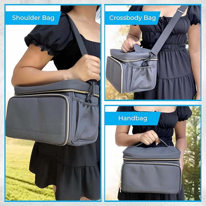 Breast Pump Bag - Breast Milk Cooler Travel Bag, Pumping Bag, Diaper Tote Bag, Pumping Bag for Work, Breast Pump Bag with Cooler Ice Pack, Compatible with Spectra S1, S2