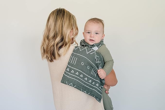 Mebie Baby Burp Cloths, Printed 3-Pack, Muslin Burp Cloth Set for Spit Up, Drool, and More, Boho Burp Cloths for Baby Boy and Girl, Baby Must Haves for Registry Lists and Gifts for Newborns