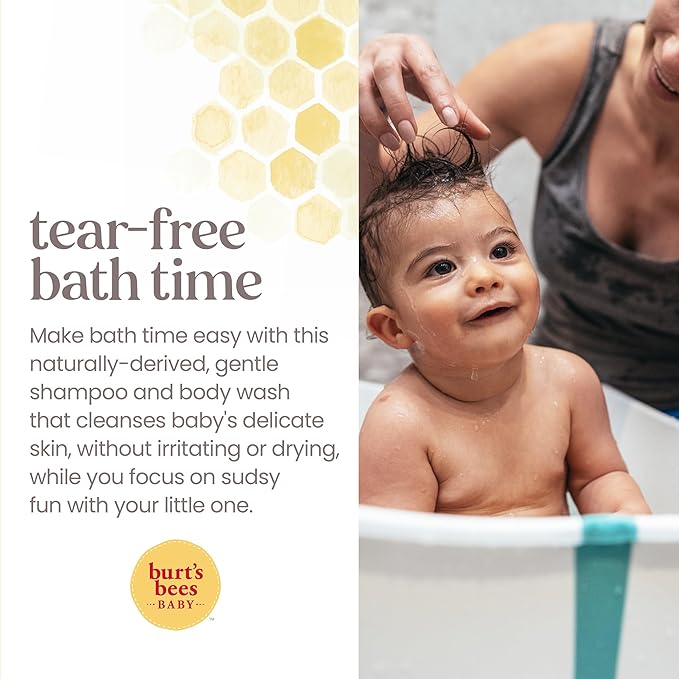 Burt's Bees Baby Shampoo & Wash, Tear Free Soap, Baby Care, Original,12 Ounce (Pack of 3)