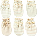 MOMSMENU Newborn Mittens No Scratch 100% Cotton Mitts Boy Girl baby mittens 0-6 months 6 Pack