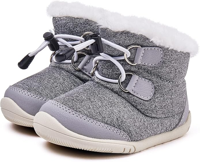 BMCiTYBM Toddler Baby Snow Boots Winter Shoes Boys Girls Cold Weather Baby Faux Fur Shoes