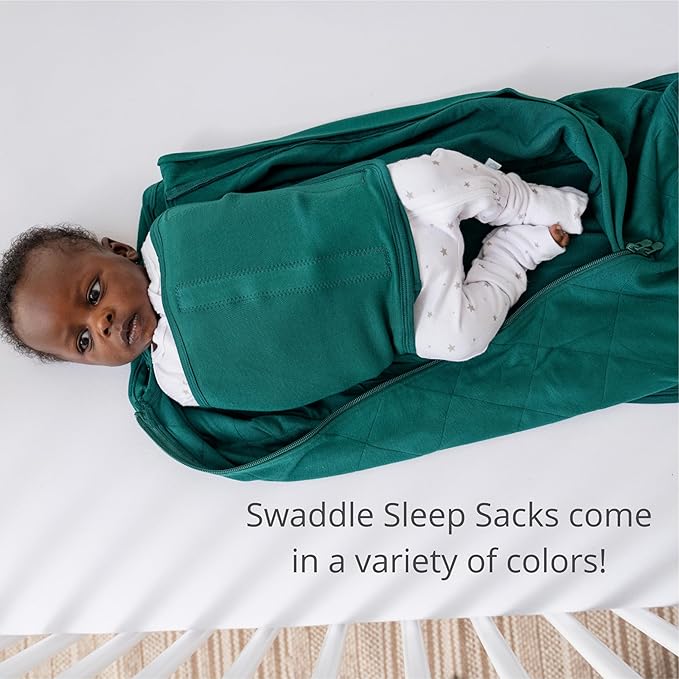 Dreamland Baby Viscose Swaddle Blanket (0-6 Months). 1.0 TOG Ultra Soft Swaddle Blanket w/Built in Band. 97% Viscose, 3% Spandex (White with Grey Stars). Mom-Owned US Business, Premium Materials