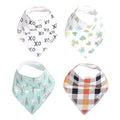 Copper Pearl Baby Bandana Drool Bibs for Drooling and Teething 4 Pack Gift Set, Holiday