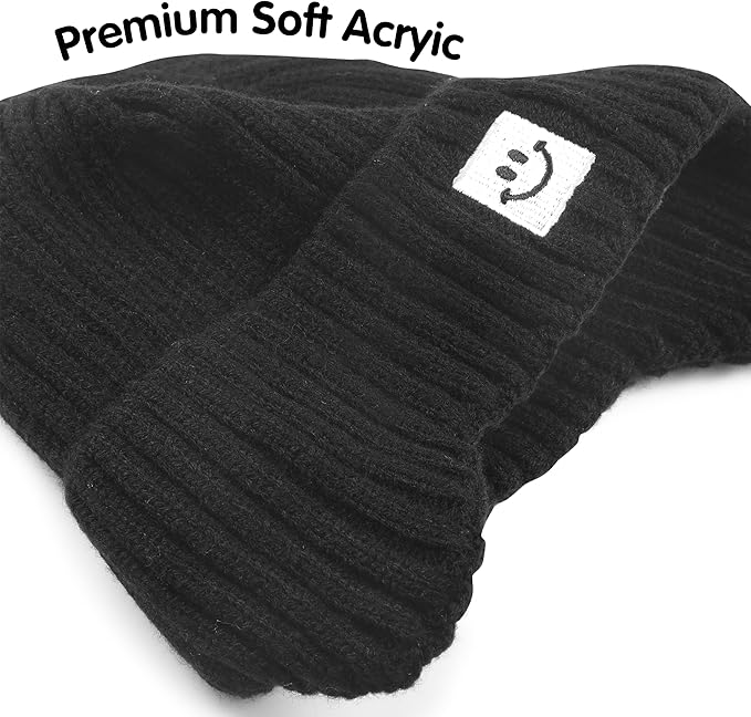 MaxNova 2 Pack Baby Beanie Toddler Winter Hat with Earflap for Girls Boys 0-8 Years