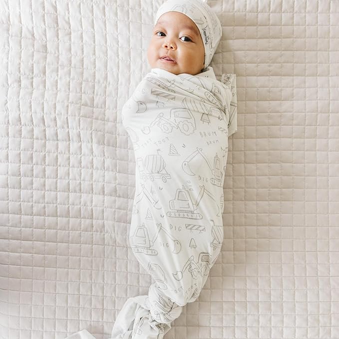 Copper Pearl Large Premium Knit Baby Swaddle Receiving Blanket Gage