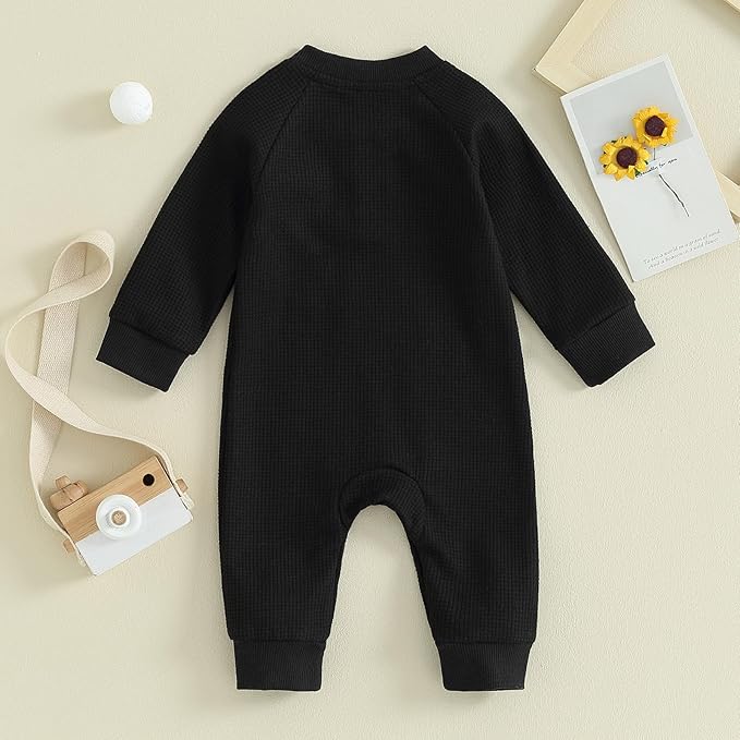 Kuriozud Newborn Infant Unisex Baby Boy Girl Clothes Button Romper Jumpsuit Basic One Piece Outfits
