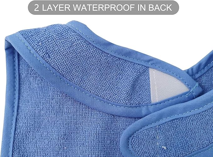 SPINFOX Waterproof Baby Bibs for Girls, Boy, Unisex Drool Bib Cotton Solid Knit Infant Feeding Bibs