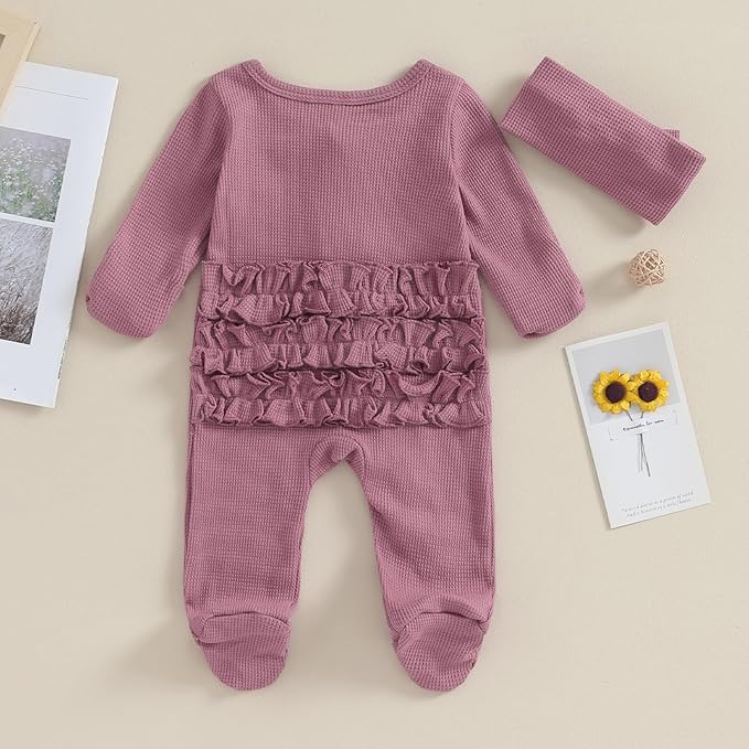 CIYCUIT Baby Girls Cactus Footies Newborn Zip Up Onesie Romper