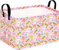 Easter Gift Eggs Storage Basket Kids Toys Storage Basket Organizer Box Clothes Laundry Hamper Bunny Nursery Basket with Handles