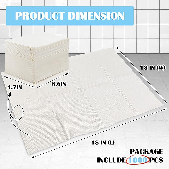 Mixweer 1000 Pack Baby Disposable Changing Pads Quick Absorb Diaper Changing Table Pads Sanitary Liners Soft Waterproof for Baby Child Adult Pets Travel Changing Stations (13" x 18")
