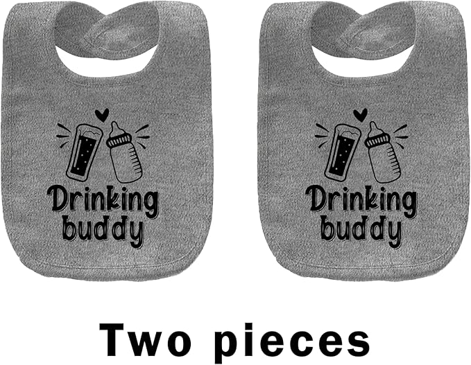 Baby Twins Bibs Drinking Buddy Newborn Baby Bibs Cute Unisex Bibs Set Toddler Baby Boy Girl Bibs