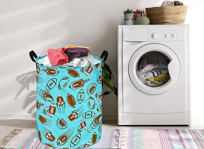 Round Laundry Hamper Storage Basket Laundry Organizer Hamper Storage Bins Clothes and Toys Box Nursery Hamper Gift Basket For Kids with Handles
