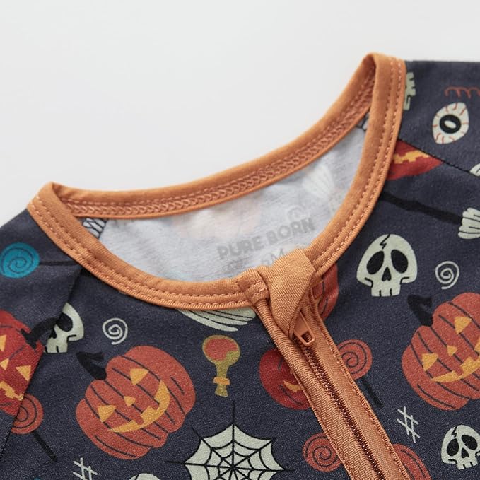 pureborn Baby Infant Boys Girls Sleeper Snug Fit Viscose from Bamboo Pajamas 0-24 Months