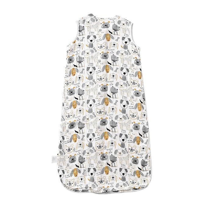 TADO MUSLIN Toddler Sleep Sack 2-4T, 0.5 TOG Lightweight Wearable Blanket, 100% Organic Cotton Muslin, Sleeveless, 2-Way YKK Zipper, OEKO-TEX Certified, Pup