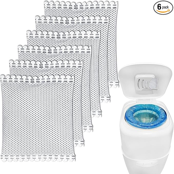 Diaper Pail Deodorizer Odor Absorber Carbon Filter Refill Compatible with Diaper Genie Complete Pail, 6 Pack