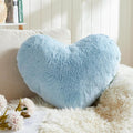 EastTree Heart Pillows, Light Blue Heart Shaped Pillows, Ultra Soft Extra-Large Fluffy Pillows, Love Throw Pillows Gifts, Women Girls Living Room Decor 15x18 Inch