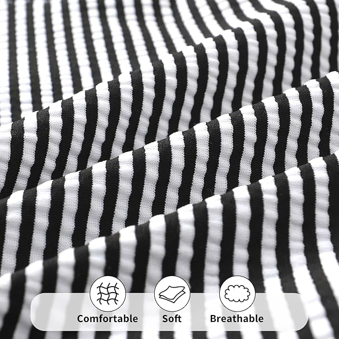 Happy Town Toddler Swimsuit Girl Solid Color Stripe One-Piece Baby Bathing Suits