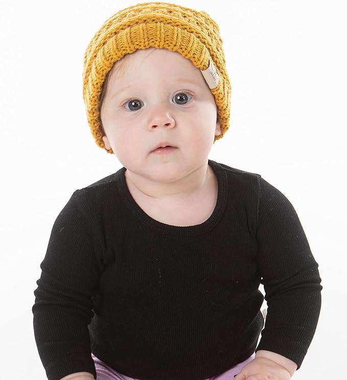 Funky Junque Baby Winter Hat – Cute Newborn Hats, Cozy Warm Infant Beanie, Soft Knit Stocking Stuffer for Babies 0–12 Months