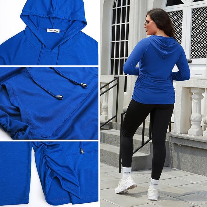 GINKANA Maternity Hoodie Long Sleeves Shirts Casual Maternity Top Pregnancy Sweatshirt Casual Clothes
